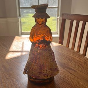 1971 Vintage, Yellow Metal  Cap Mrs. Butterworths 10” tall 24oz